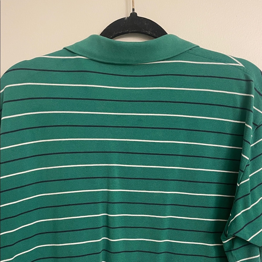 Ralph Lauren Polo Shirt in Green and White Stripes - Picture 3 of 4
